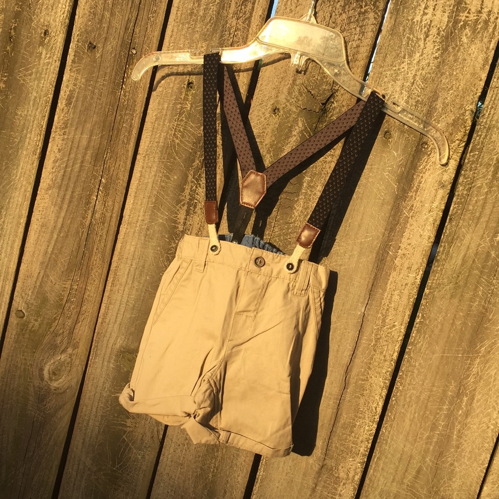 Suspender Shorts Set for Toddler Boys, H&M, NWT